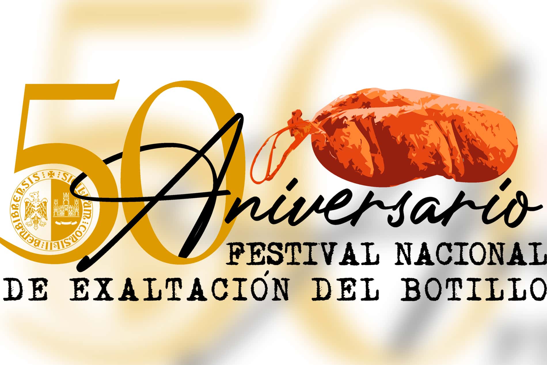 Logotipo Conmemorativo del 50 aniversario del Festival Nacional de Exaltación del Botillo de Bembibre