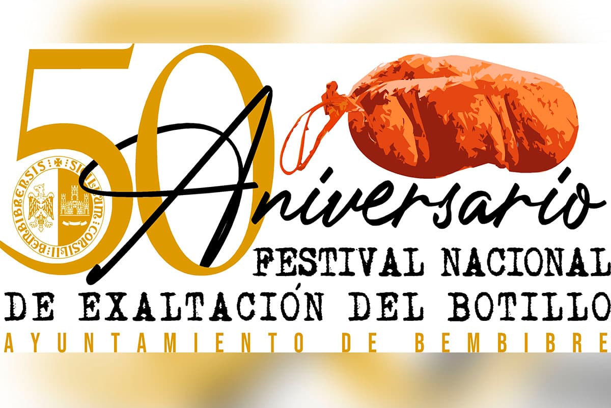 Logotipo Conmemorativo del 50 aniversario del Festival Nacional de Exaltación del Botillo de Bembibre